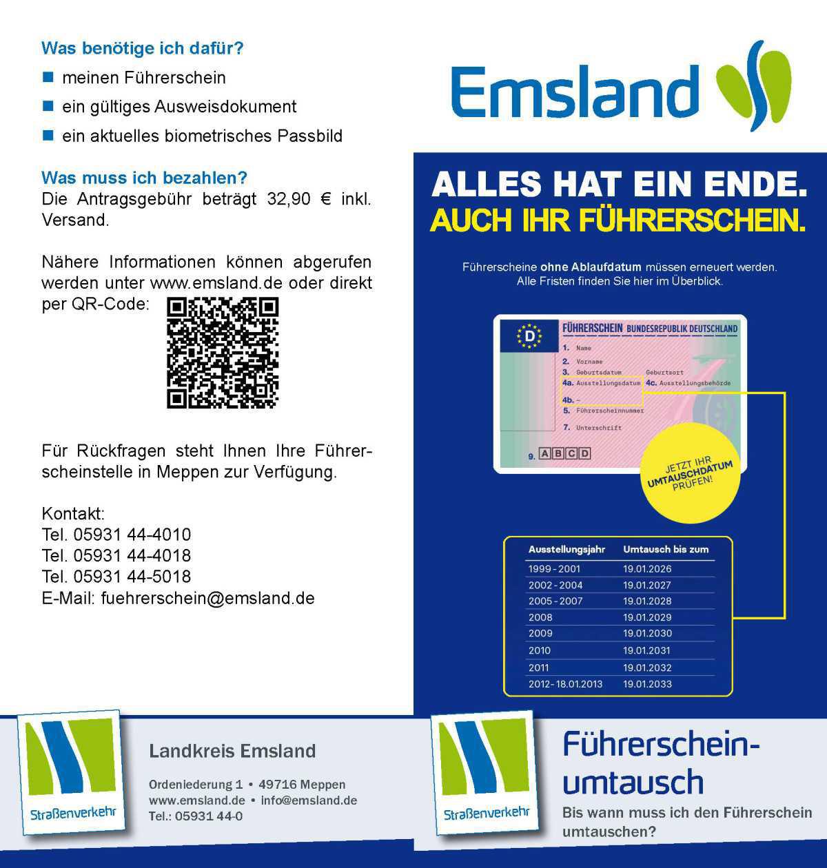 ACHTUNG-Fristtermin: Umtausch alter Kartenführerscheine ACHTUNG-Fristtermin: Umtausch alter Kartenführerscheine