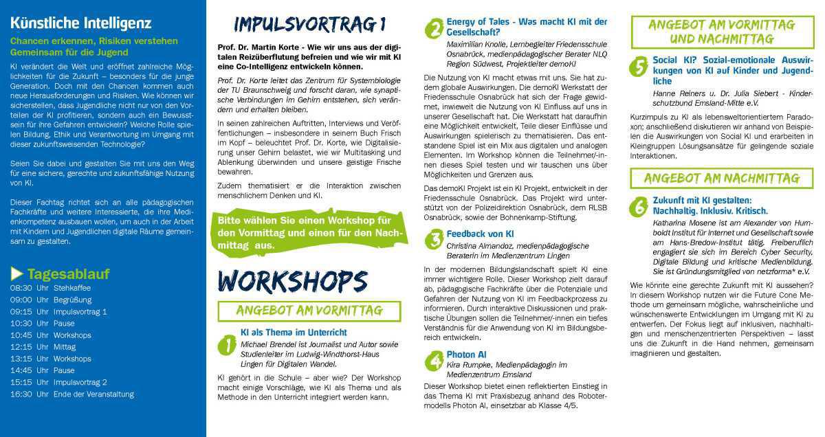 Medienpräventionstag zum Thema KI - Chancen erkennen, Risiken verstehen Medienpräventionstag zum Thema KI - Chancen erkennen, Risiken verstehen