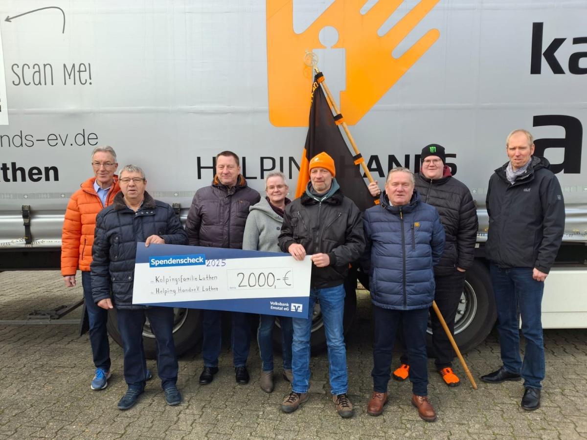 Kolpingfamilie Lathen spendet an Helping Hands e.V. Kolpingfamilie Lathen spendet an Helping Hands e.V.