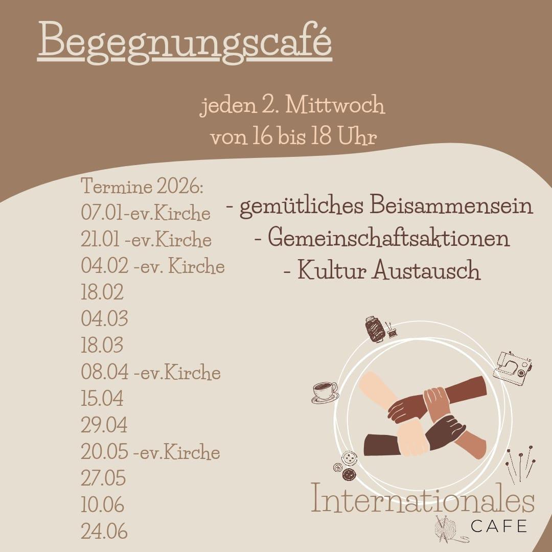 Begegnungscafé - neue Termine für 2026 sind da