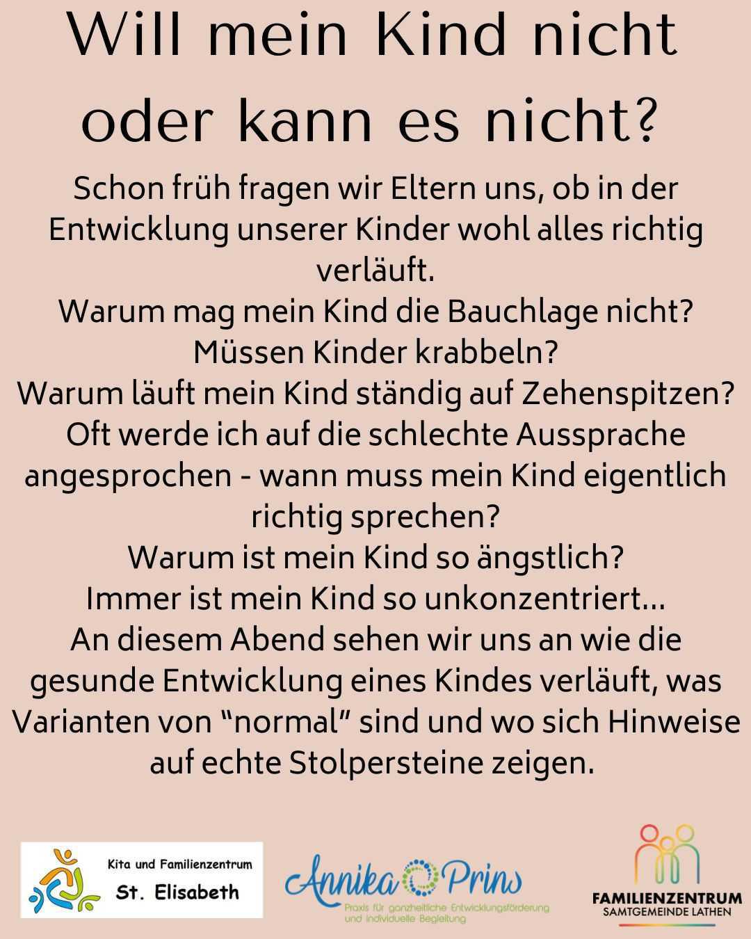 Will mein Kind nicht – oder kann es nicht?
