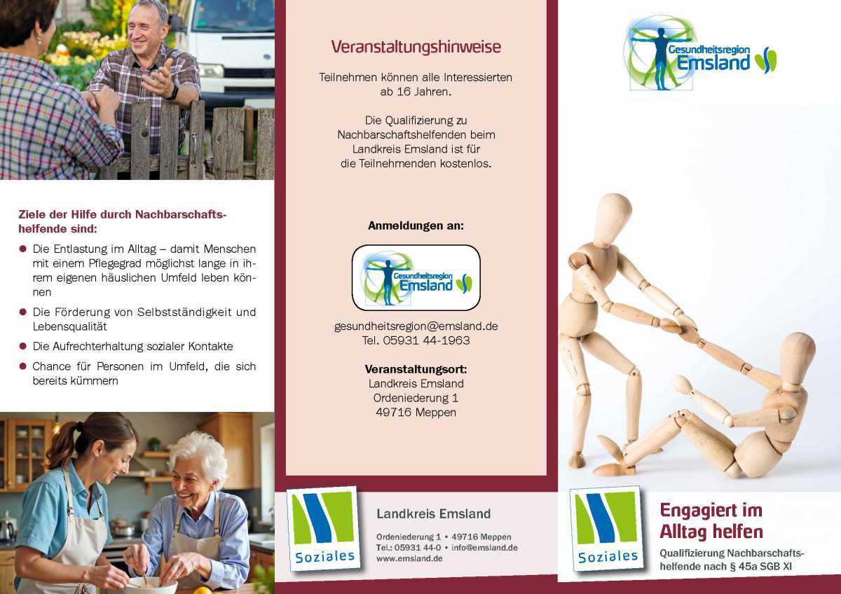 Engagiert im Alltag helfen - Qualifizierung zu Nachbarschaftshelfenden! Engagiert im Alltag helfen - Qualifizierung zu Nachbarschaftshelfenden!