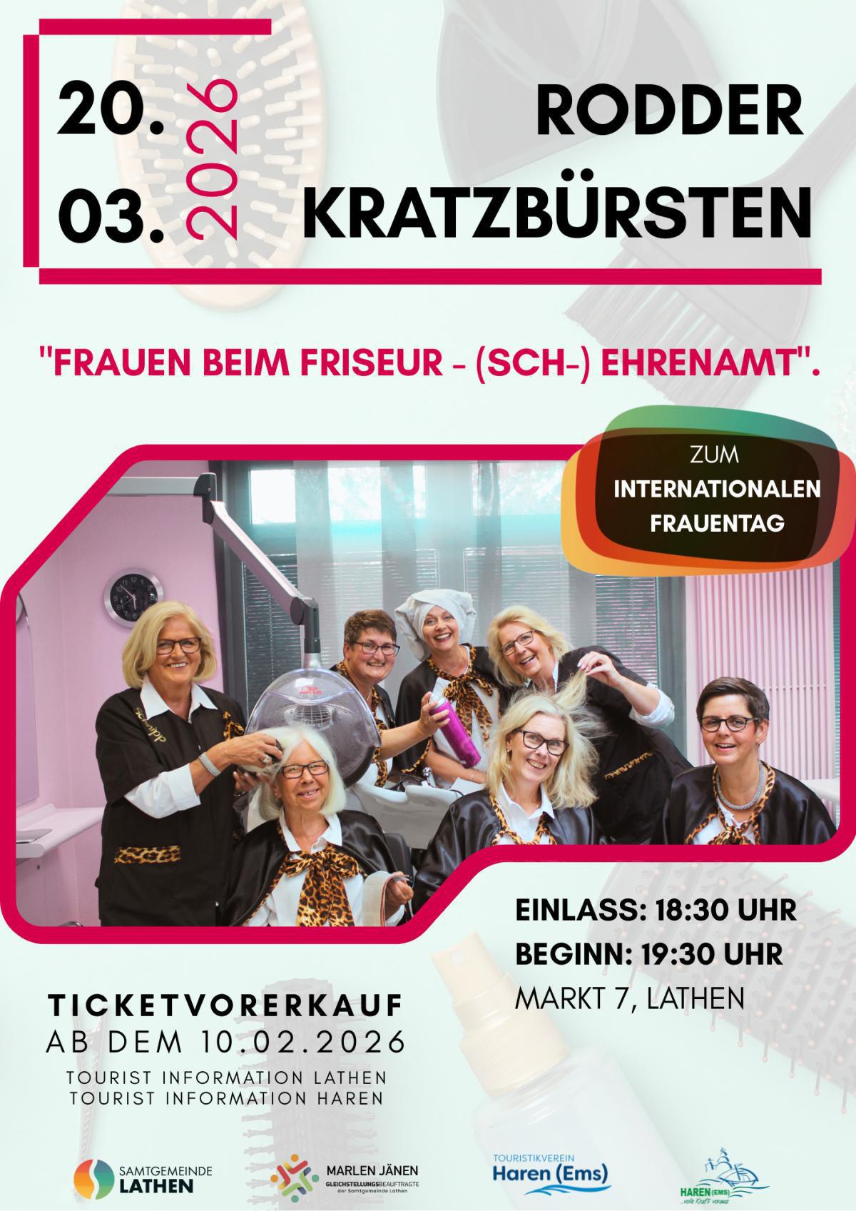 Kabarett zum Internationalen Frauentag - Humorvoller Abend mit den „Rodder Kratzbürsten“ Kabarett zum Internationalen Frauentag - Humorvoller Abend mit den „Rodder Kratzbürsten“
