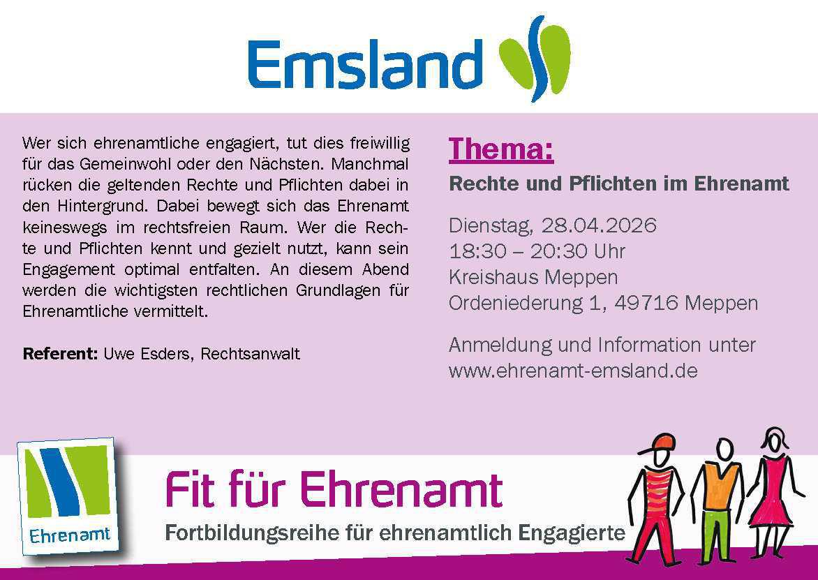 Gutes Ehrenamt braucht gute Vorbereitung - Rechte und Pflichten im Ehrenamt Gutes Ehrenamt braucht gute Vorbereitung - Rechte und Pflichten im Ehrenamt