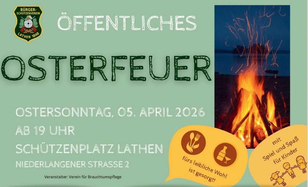Einladung zum öffentlichen Osterfeuer Einladung zum öffentlichen Osterfeuer