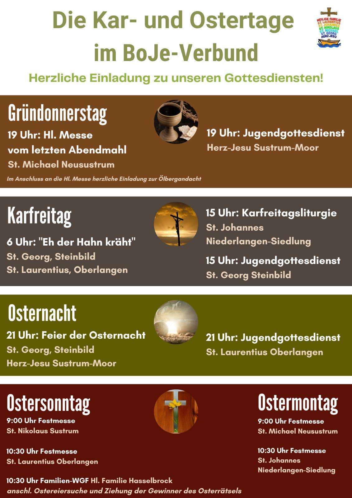 Die Kar- und Ostertage im BoJe-Verbund