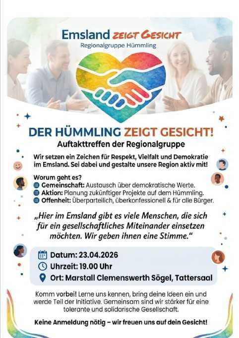 Emsland zeigt Gesicht - Auftakttreffen der Regionalgruppe Hümmling 