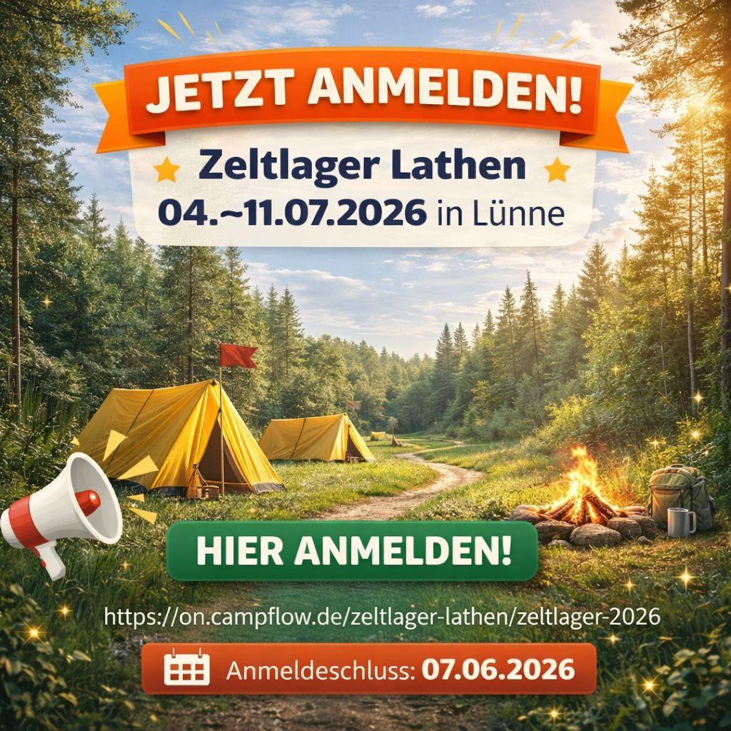 Zeltlager Lathen - Jetzt anmelden!!! 