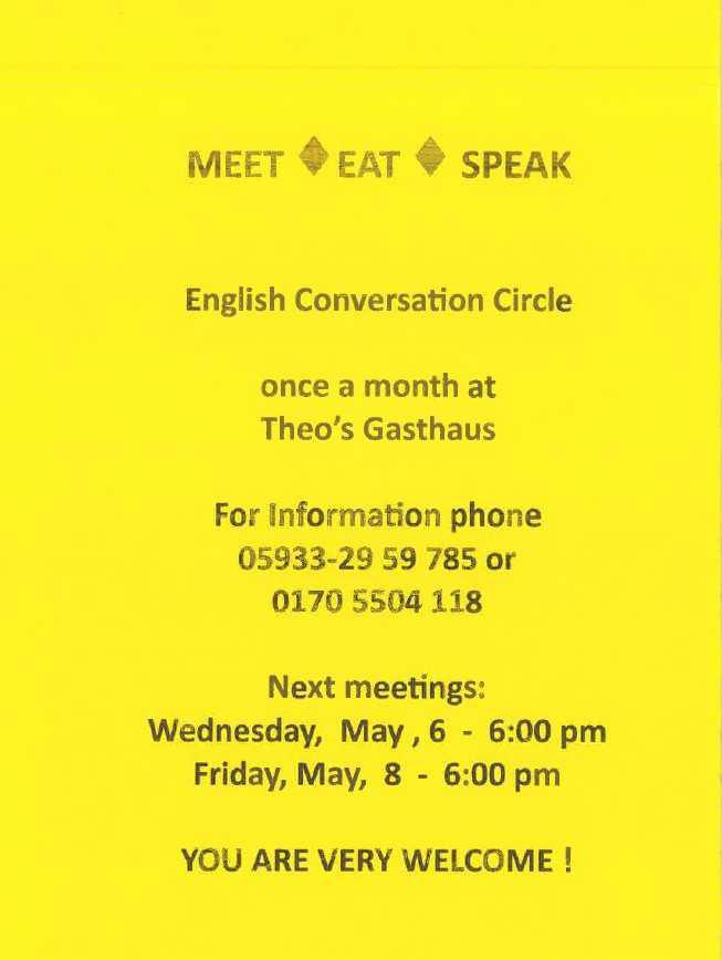 MEET - EAT - SPEAK 