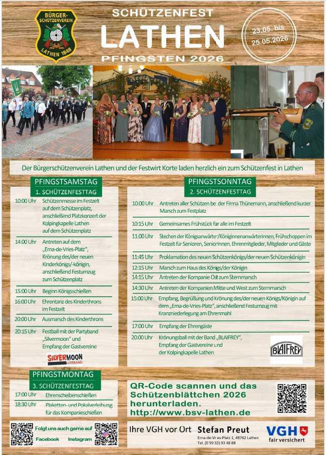 Schützenfest des Bürgerschützenvereins Lathen Schützenfest des Bürgerschützenvereins Lathen