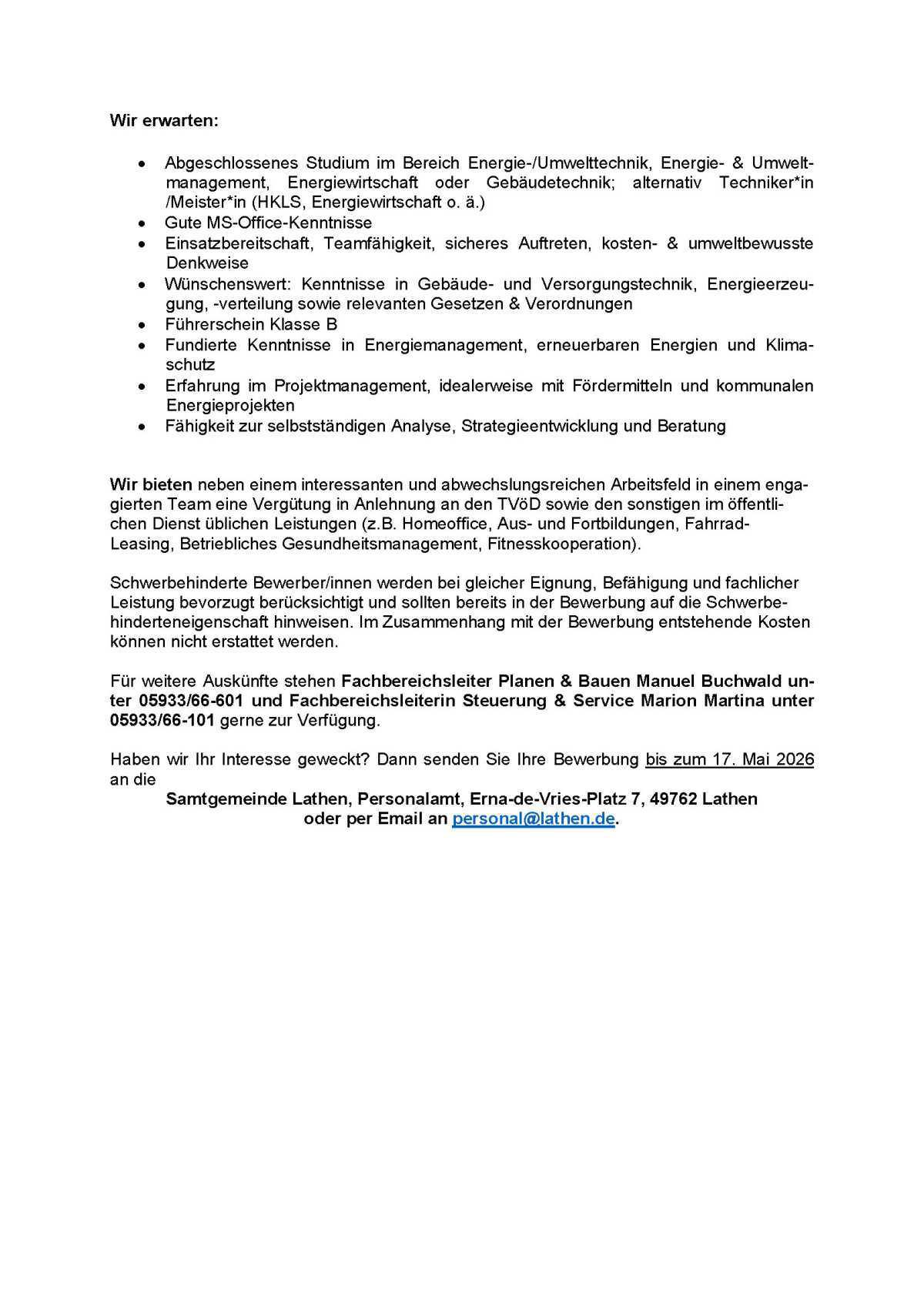 Fachkraft für Energiemanagement (m/w/d) gesucht!