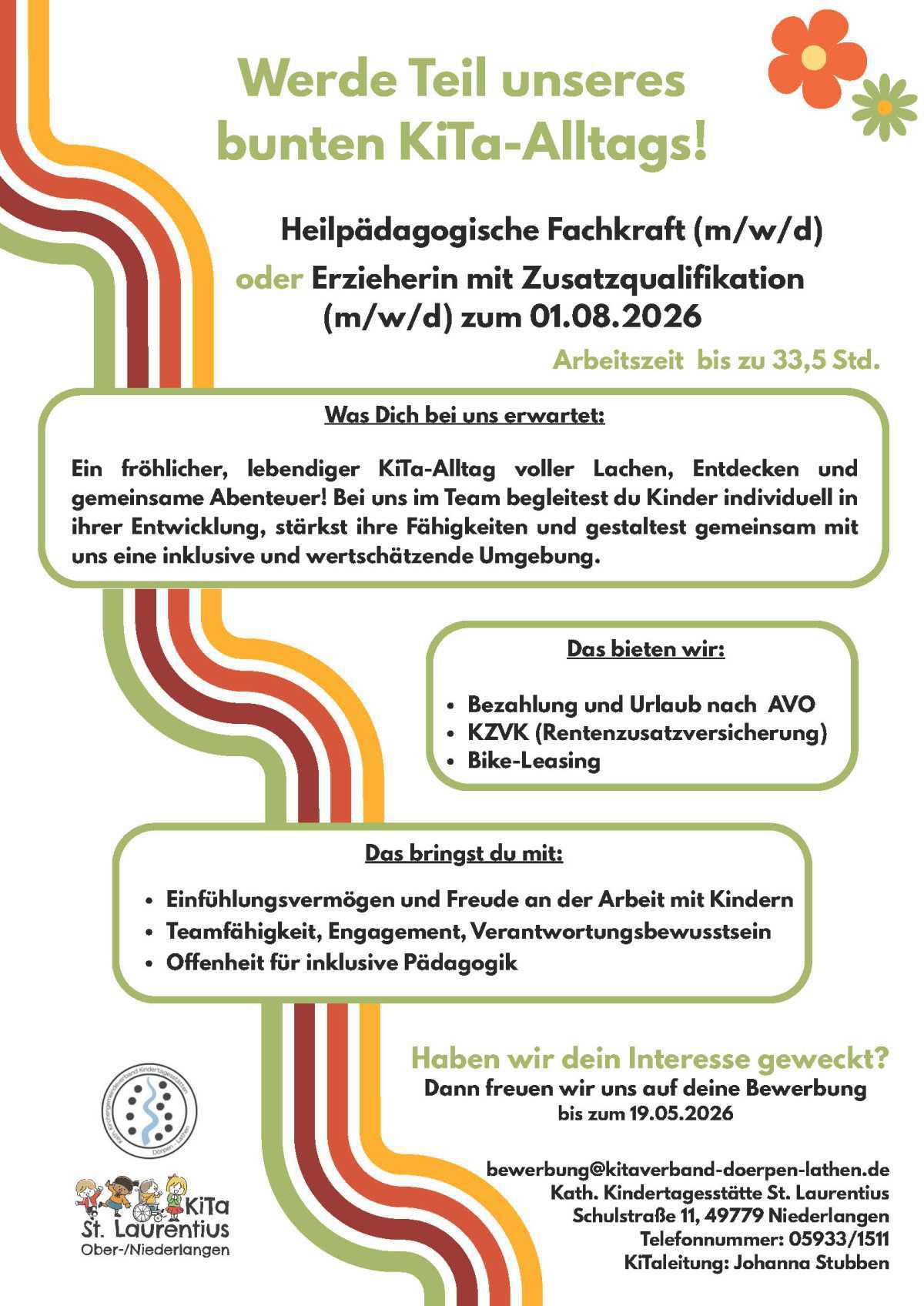 Heilpädagogische Fachkraft (m/w/d) oder Erzieher/in mit Zusatzqualifikation (m/w/d)