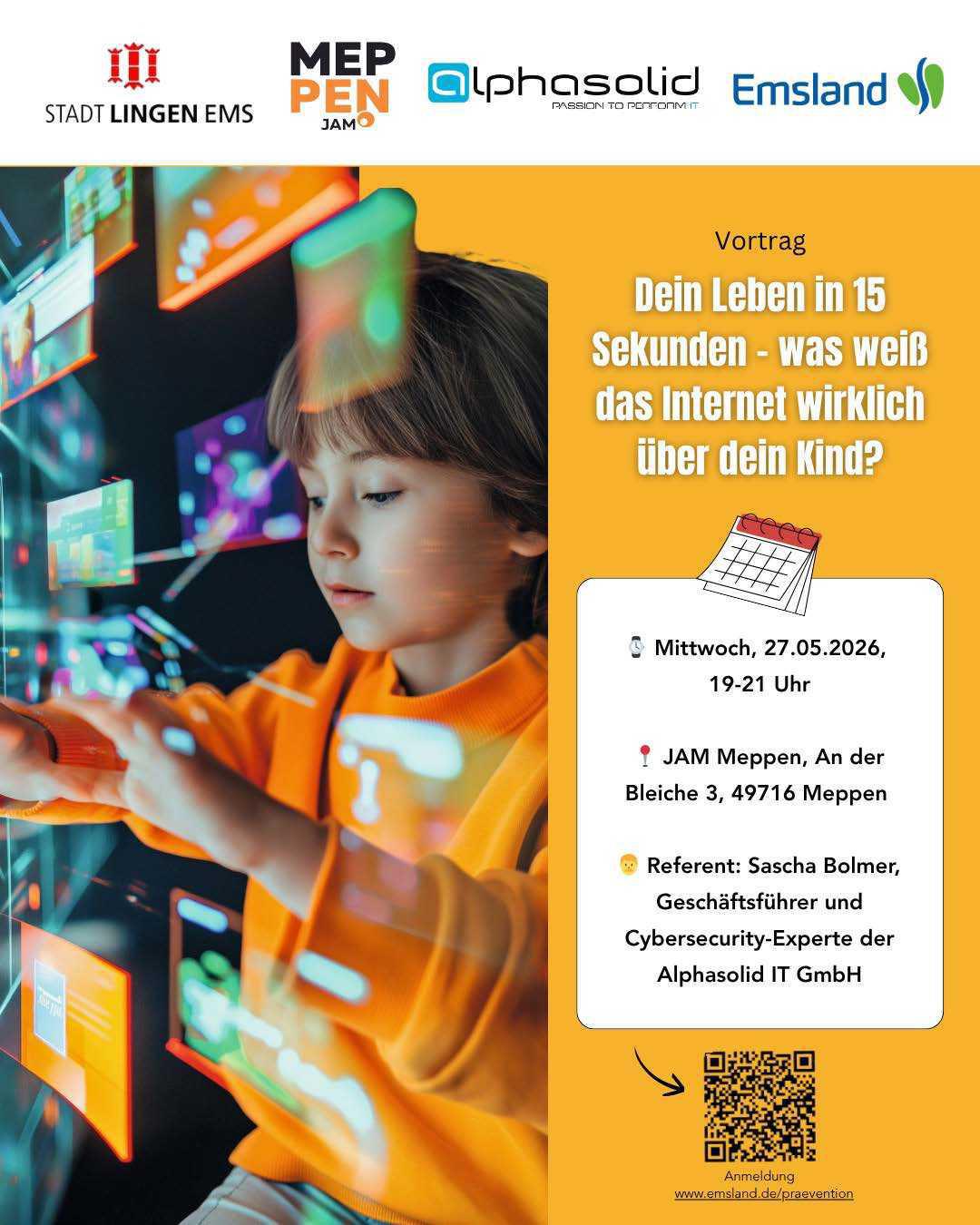 Einladung zum Vortrag für Eltern, Erziehungsberechtigte und Interessierte