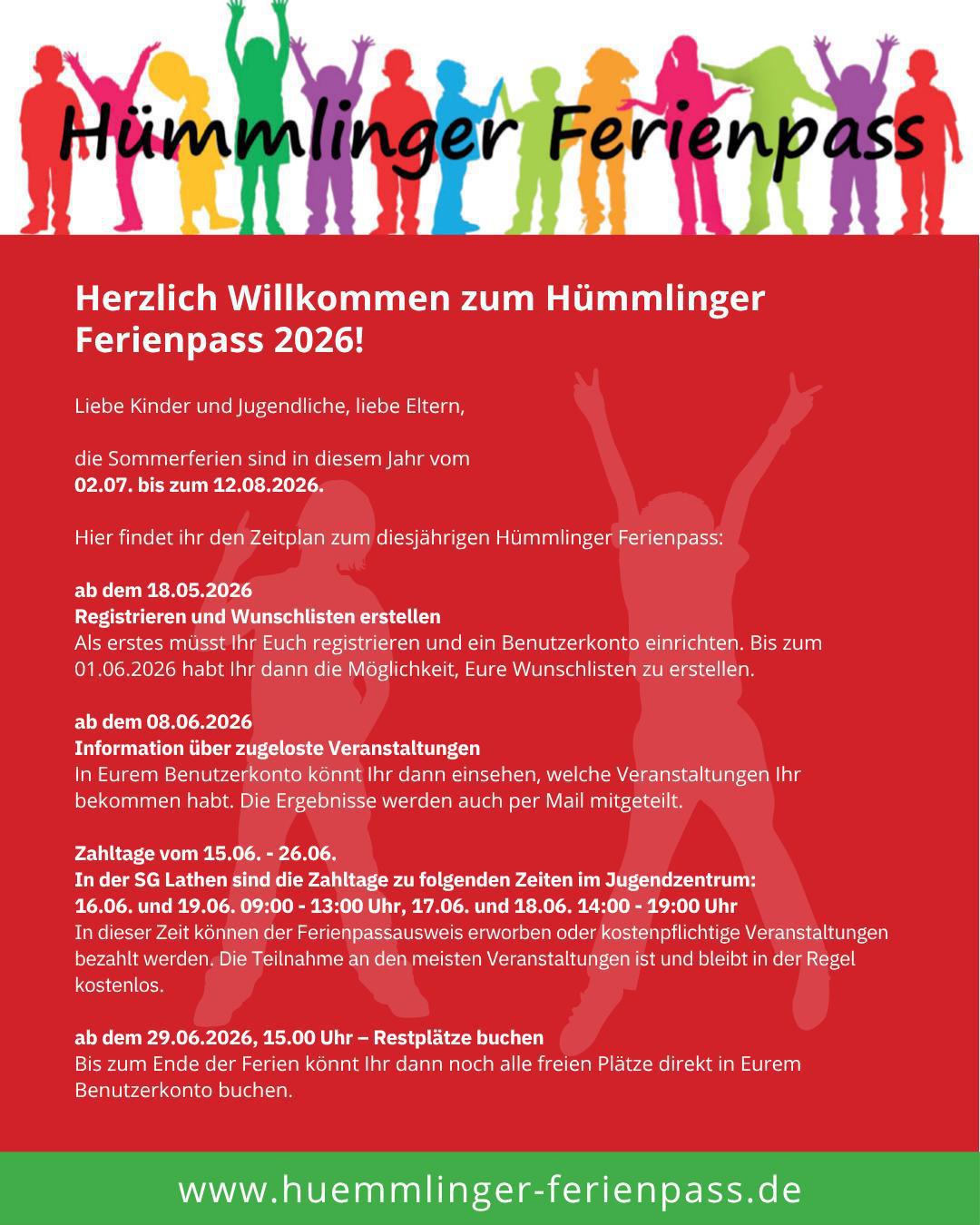 Der Hümmlinger Ferienpass 2026 sorgt wieder für unvergessliche Sommerferien! 