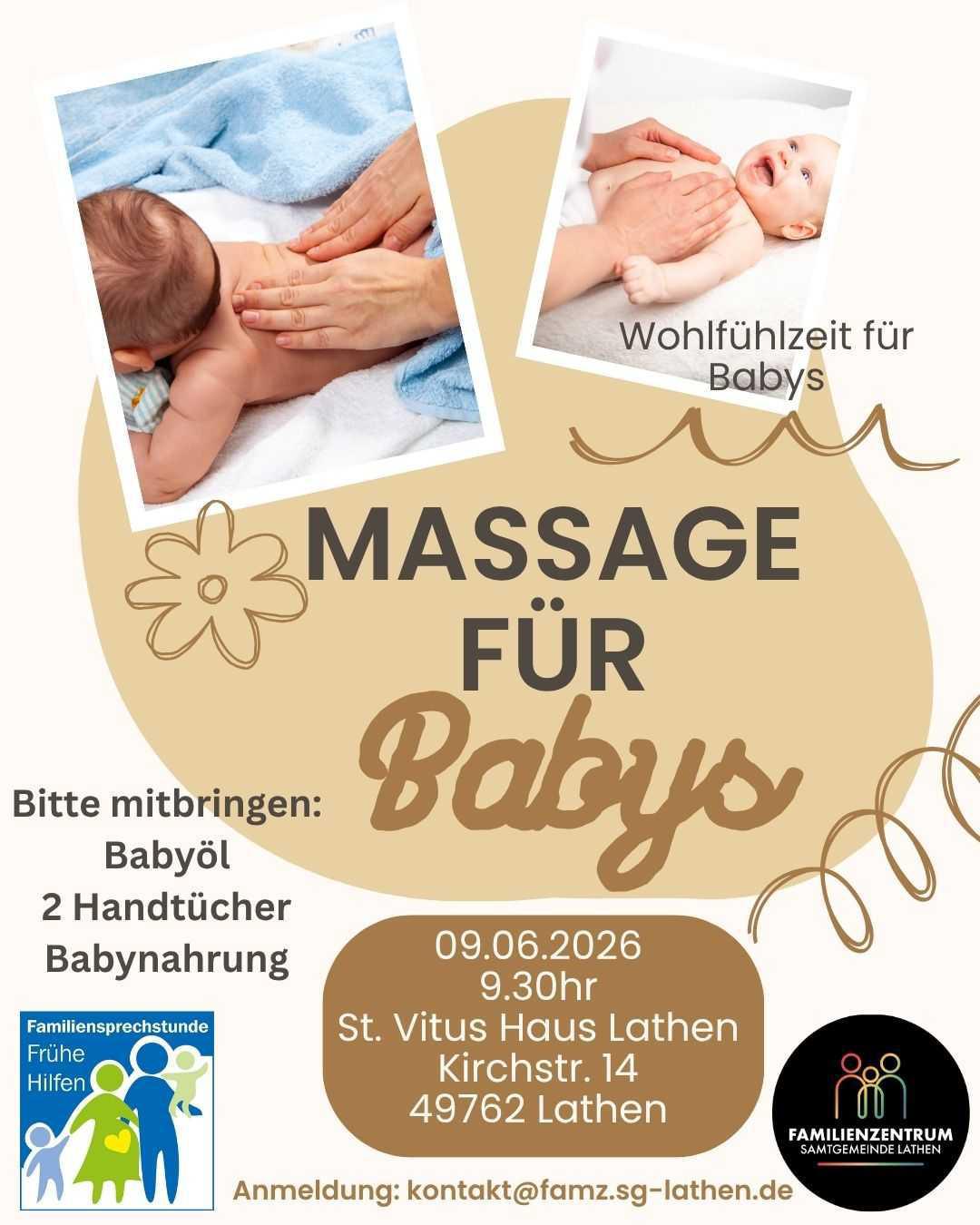 Massage für Babys am 09.06.2026