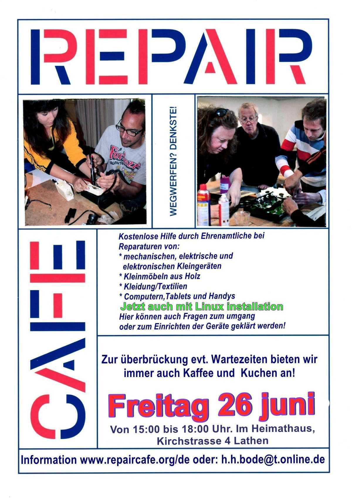 Wegwerfen? Denkste! Das Repair Cafe öffnet wieder am 26.06.2026!