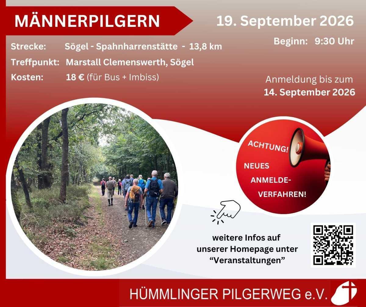 Männerpilgern von Sögel nach Spahnharrenstätte auf dem Hümmlinger Pilgerweg