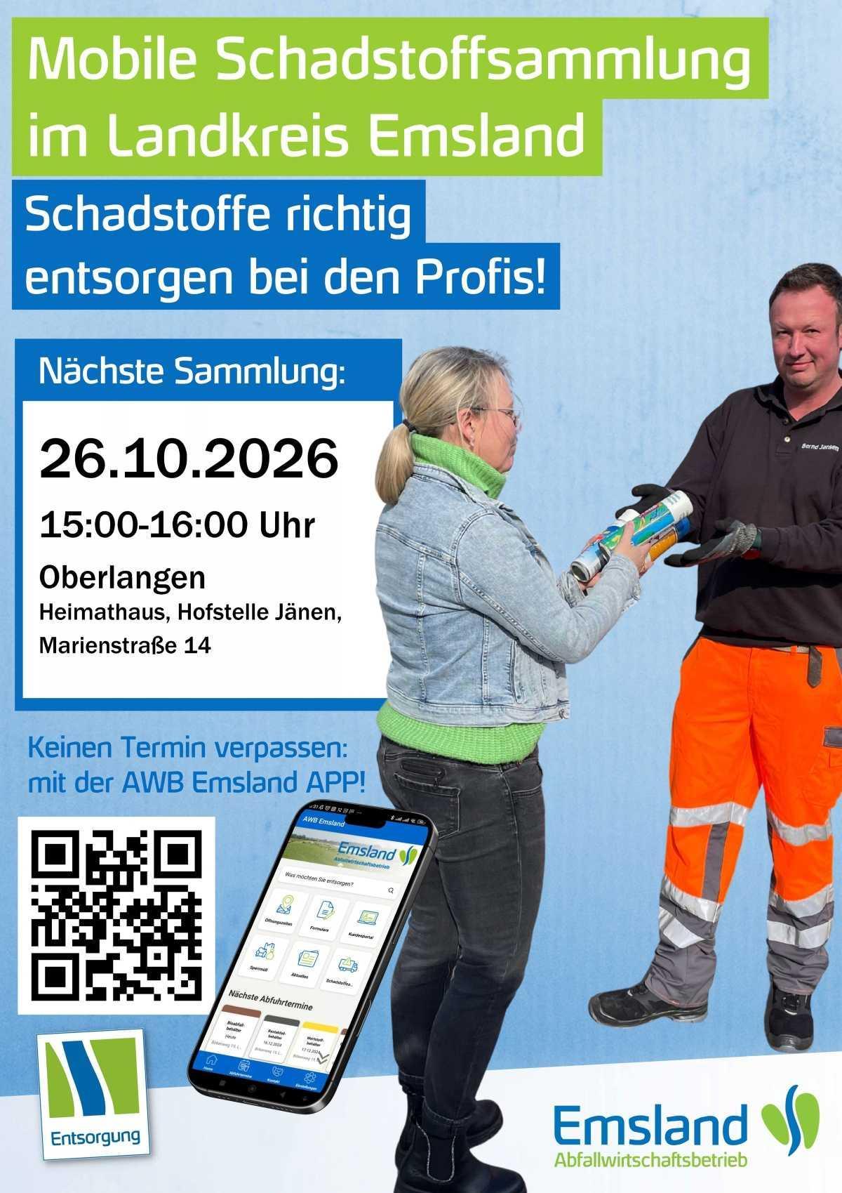 Mobile Schadstoffsammlung in Oberlangen