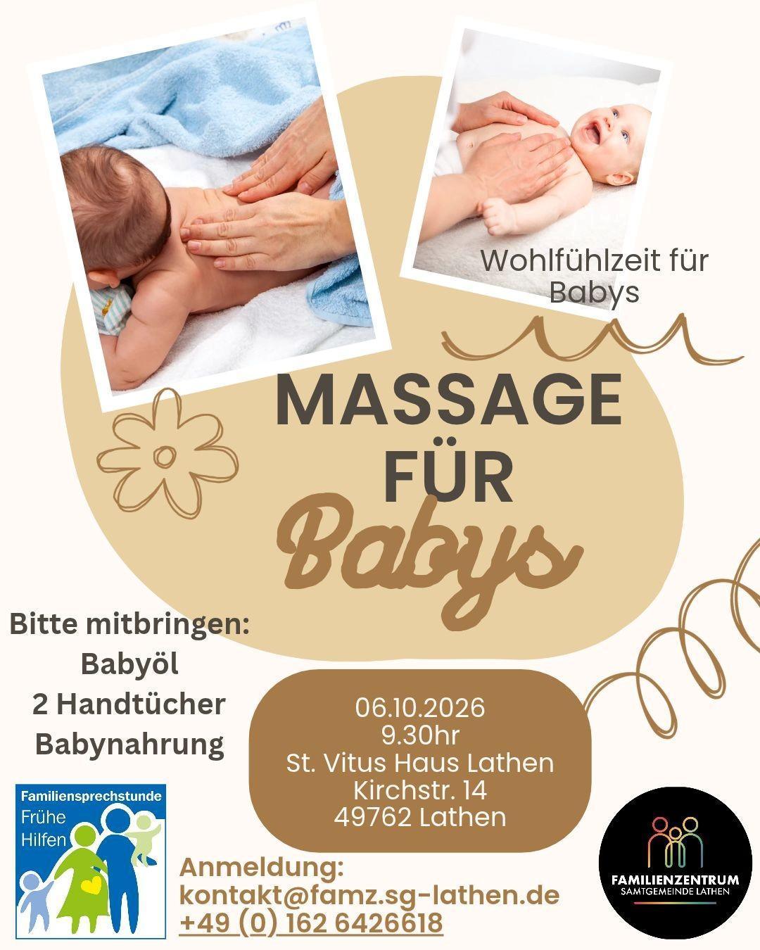 Massage für Babys am 06.10.2026 Massage für Babys am 06.10.2026