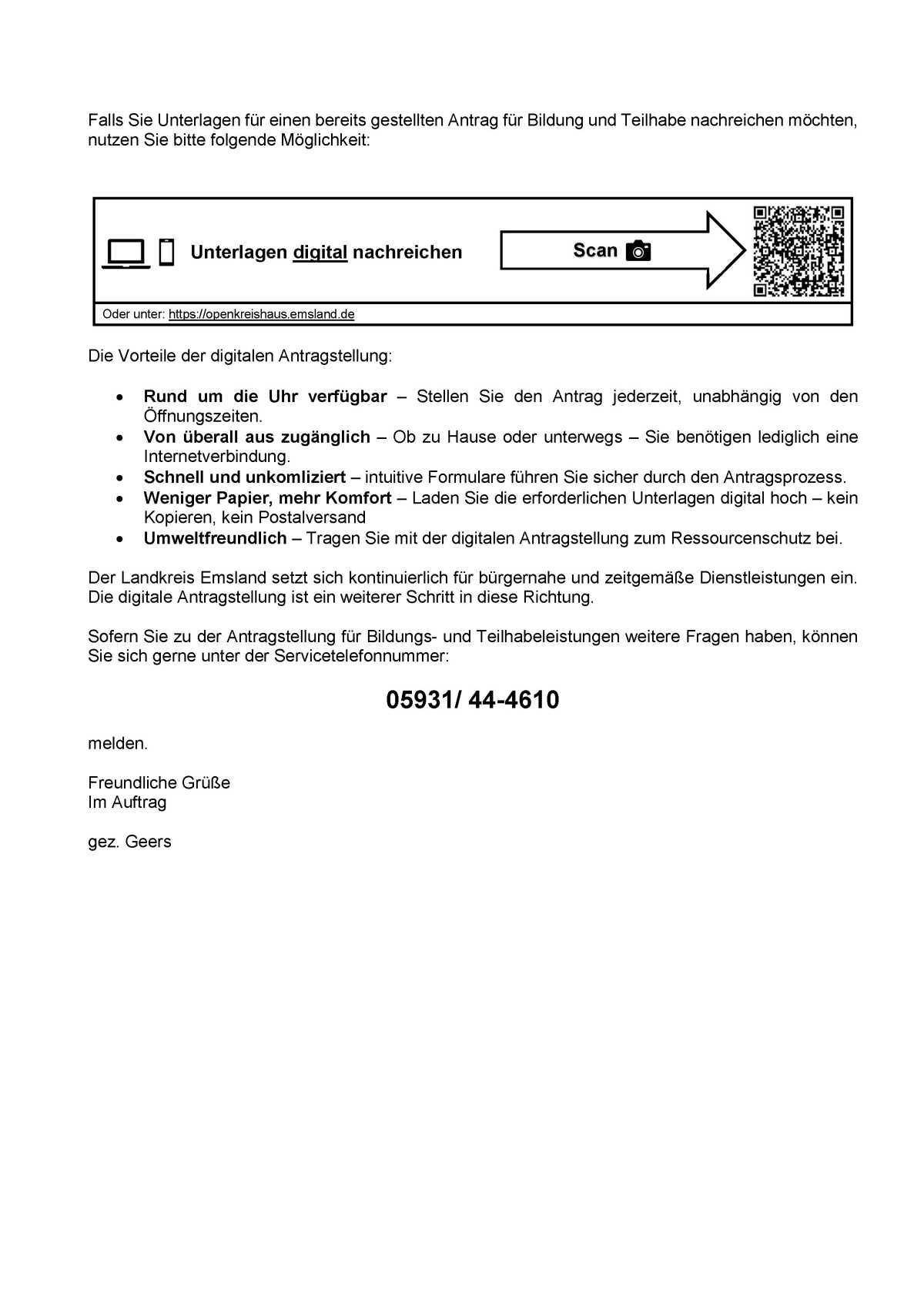 Online-Antragstellung für Bildung und Teilhabe nun möglich 