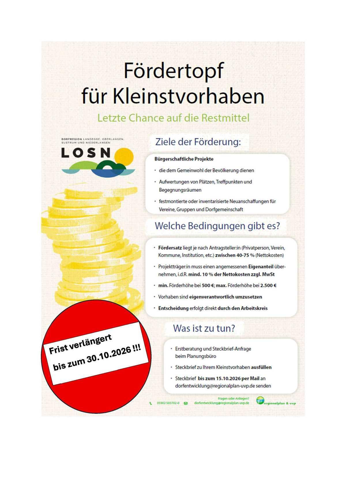 Fördertopf für Kleinstvorhaben - Jetzt bewerben! Fördertopf für Kleinstvorhaben - Jetzt bewerben!