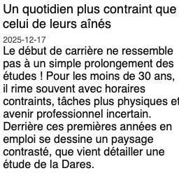 Jeunes salariés Jeunes salariés