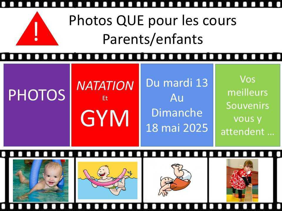 Semaine spéciale photos dans les cours parents/enfants