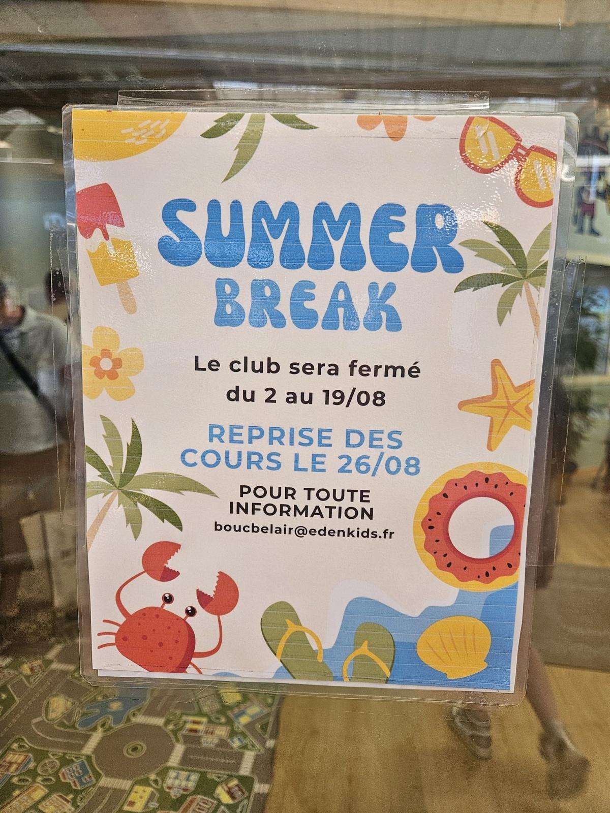 Summer break !