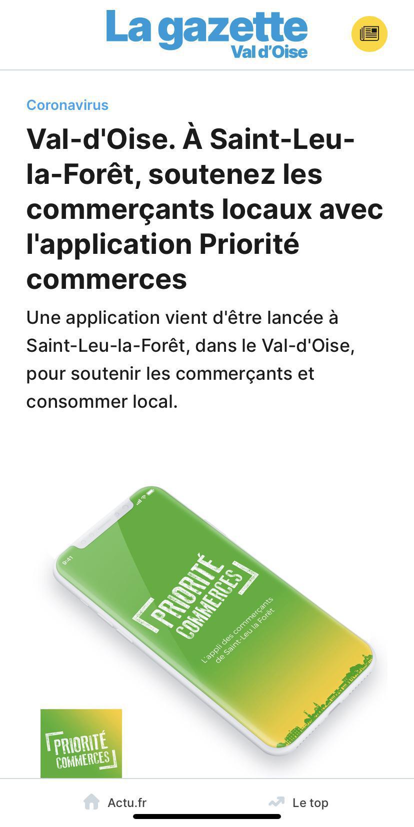 On en parle dans la Gazette du Val d'Oise ! On en parle dans la Gazette du Val d'Oise !