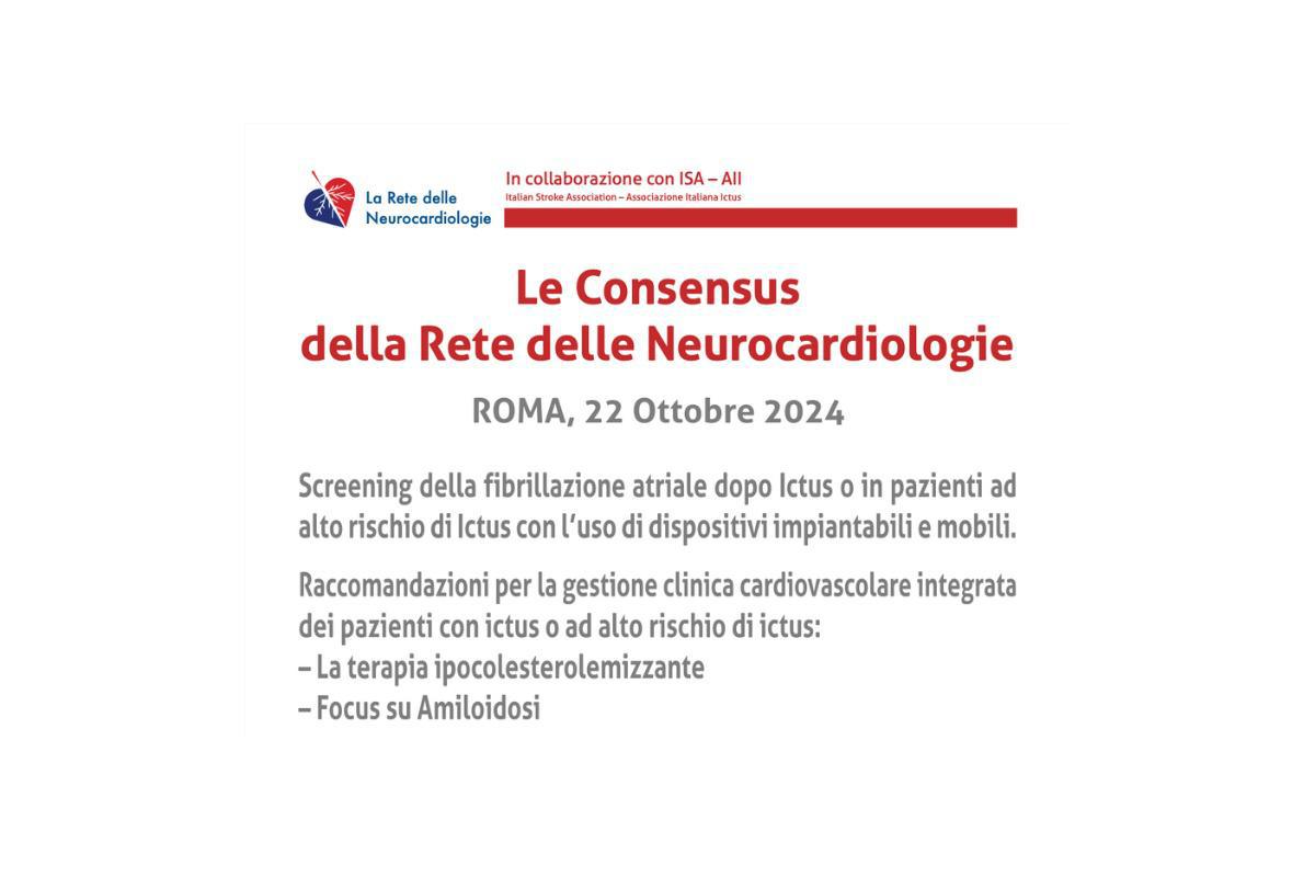 Le Consensus della Rete delle Neurocardiologie | Roma 22 Ottobre 2024