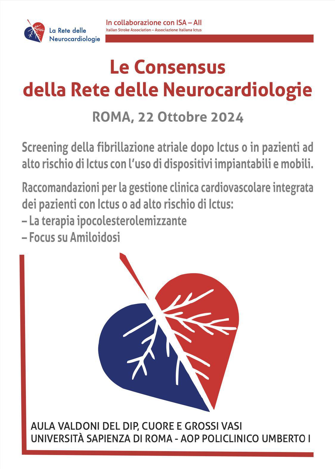 Le Consensus della Rete delle Neurocardiologie | Roma 22 Ottobre 2024