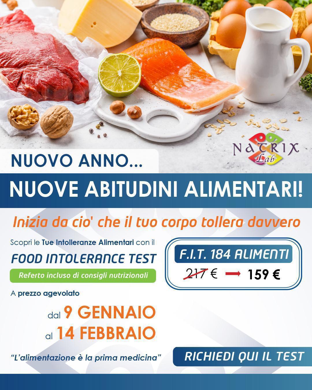 Promo Food Intolerance Test – F.I.T. 184 alimenti Promo Food Intolerance Test – F.I.T. 184 alimenti