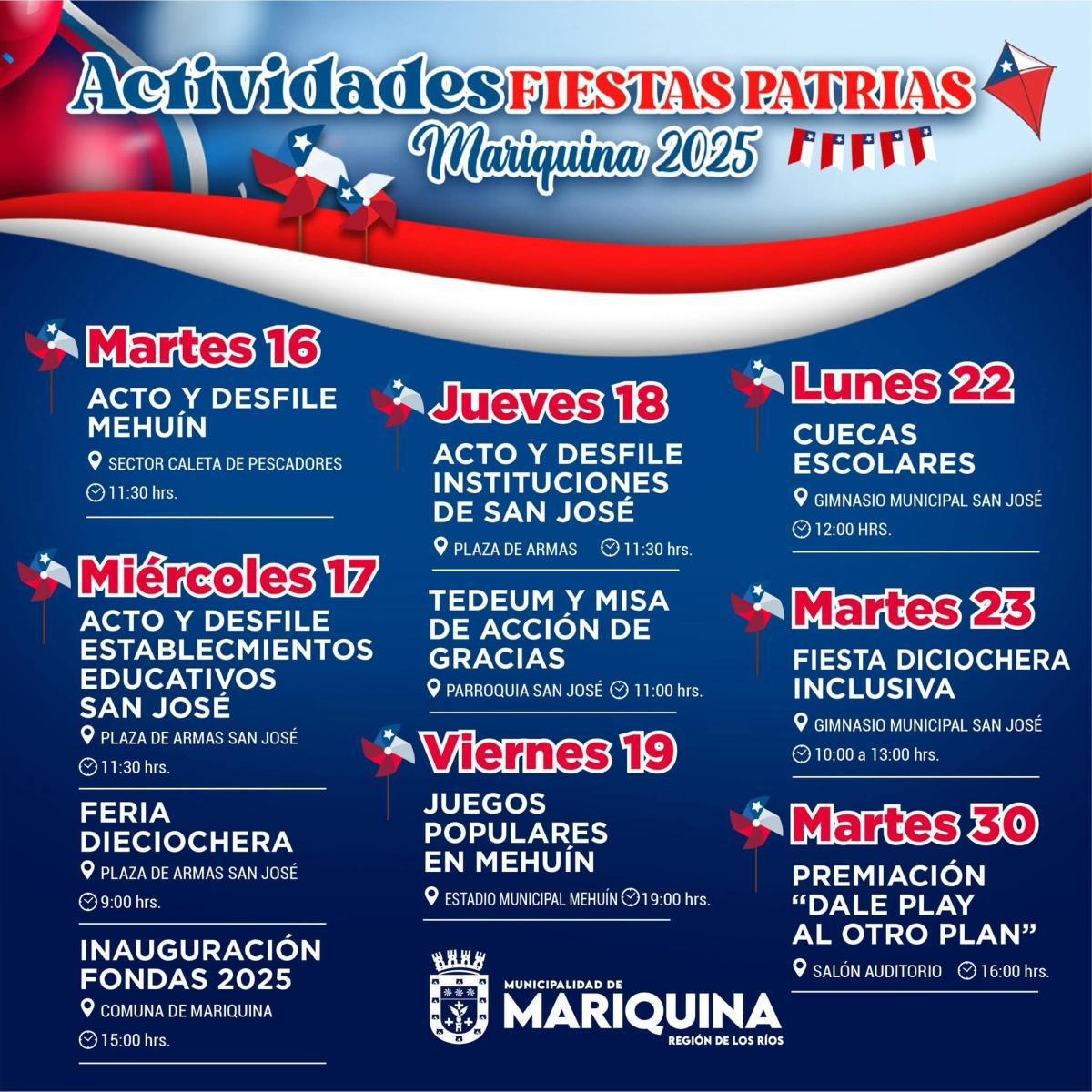 Fiestas Patrias Mariquina 2025