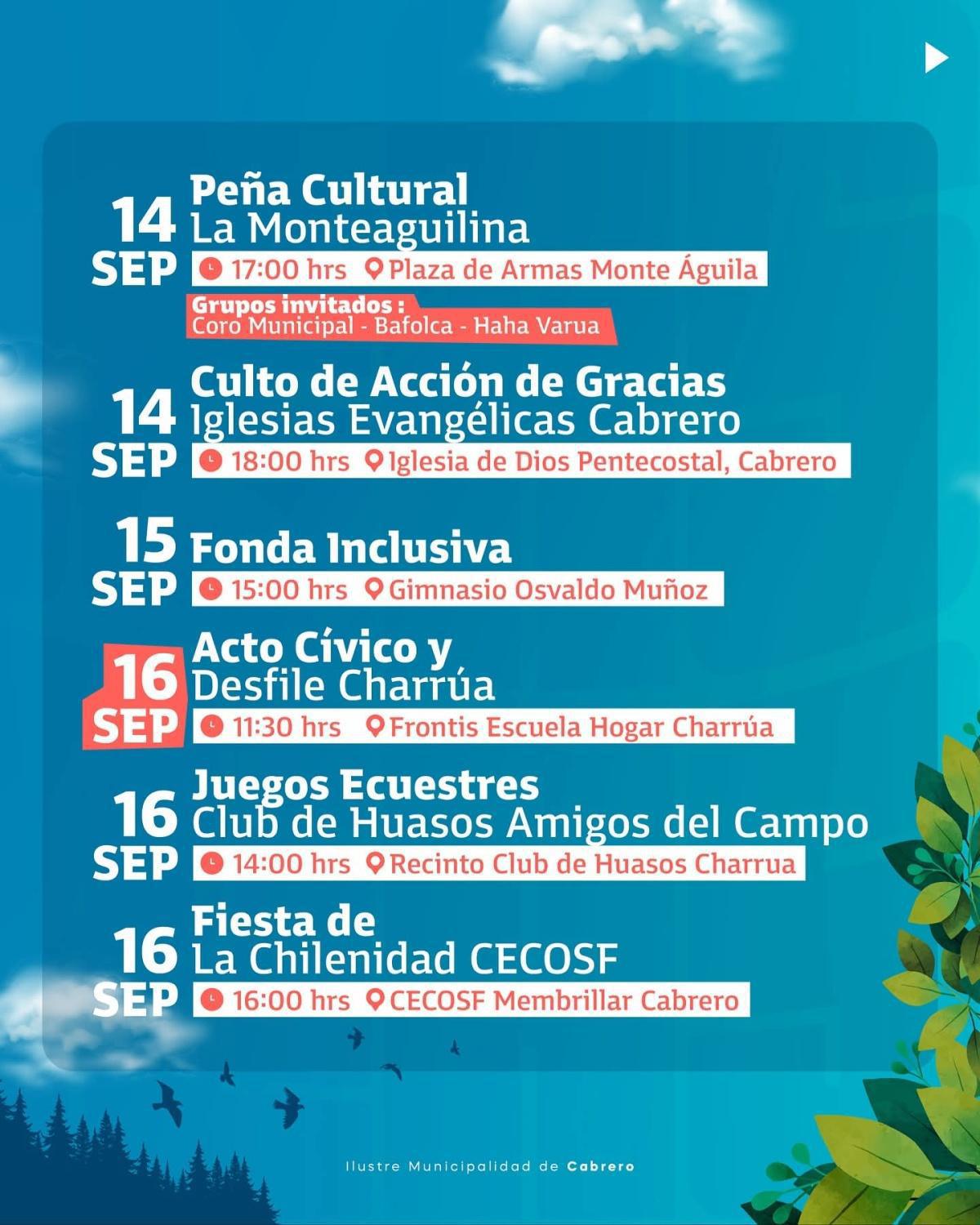 Fiestas Patrias en Cabrero 2025
