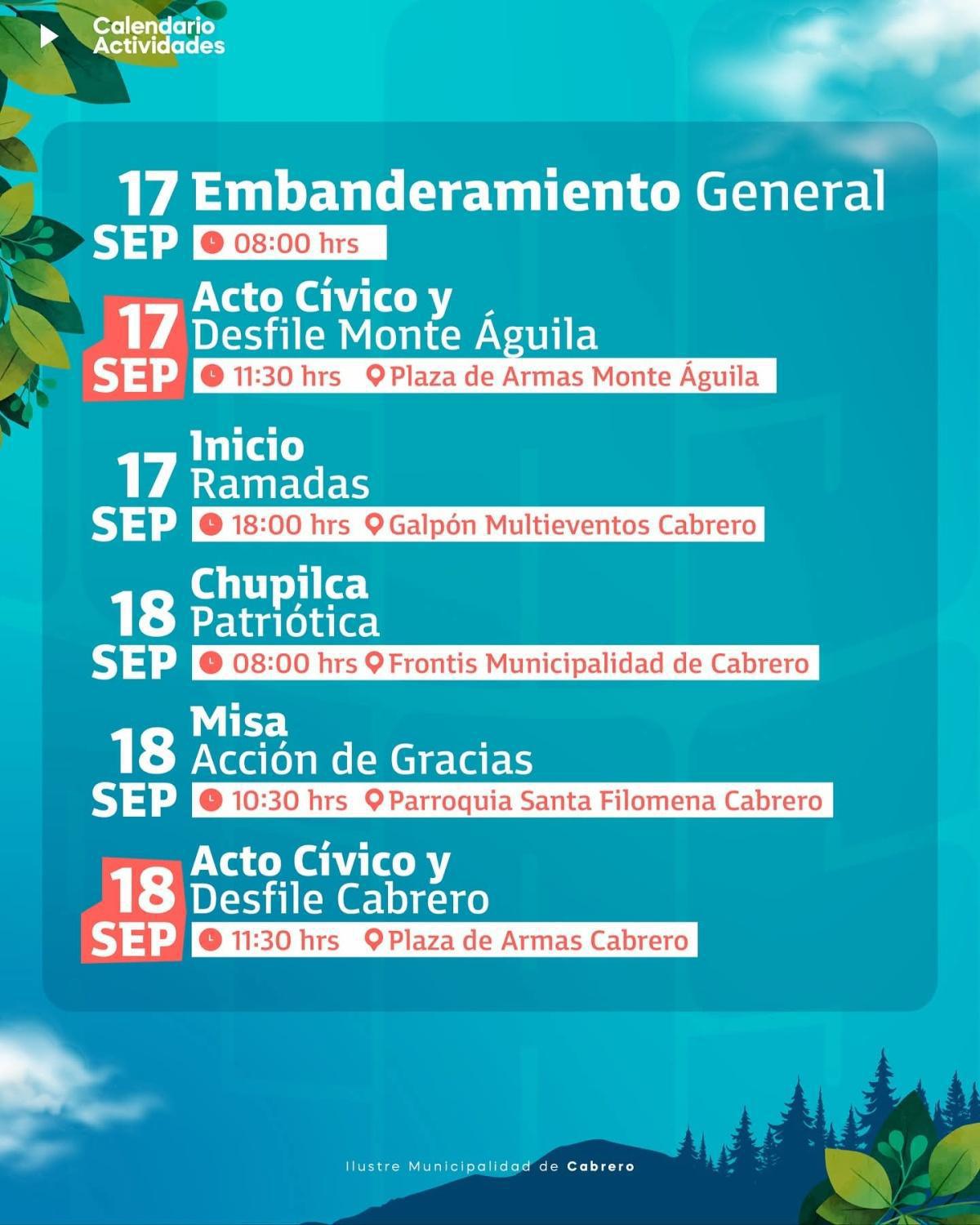 Fiestas Patrias en Cabrero 2025
