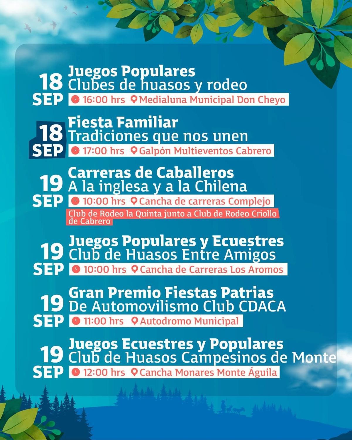 Fiestas Patrias en Cabrero 2025
