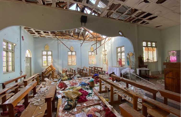 Myanmar: Igreja atingida por bomba