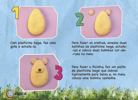 Ouriço em plasticina, Mãos à obra