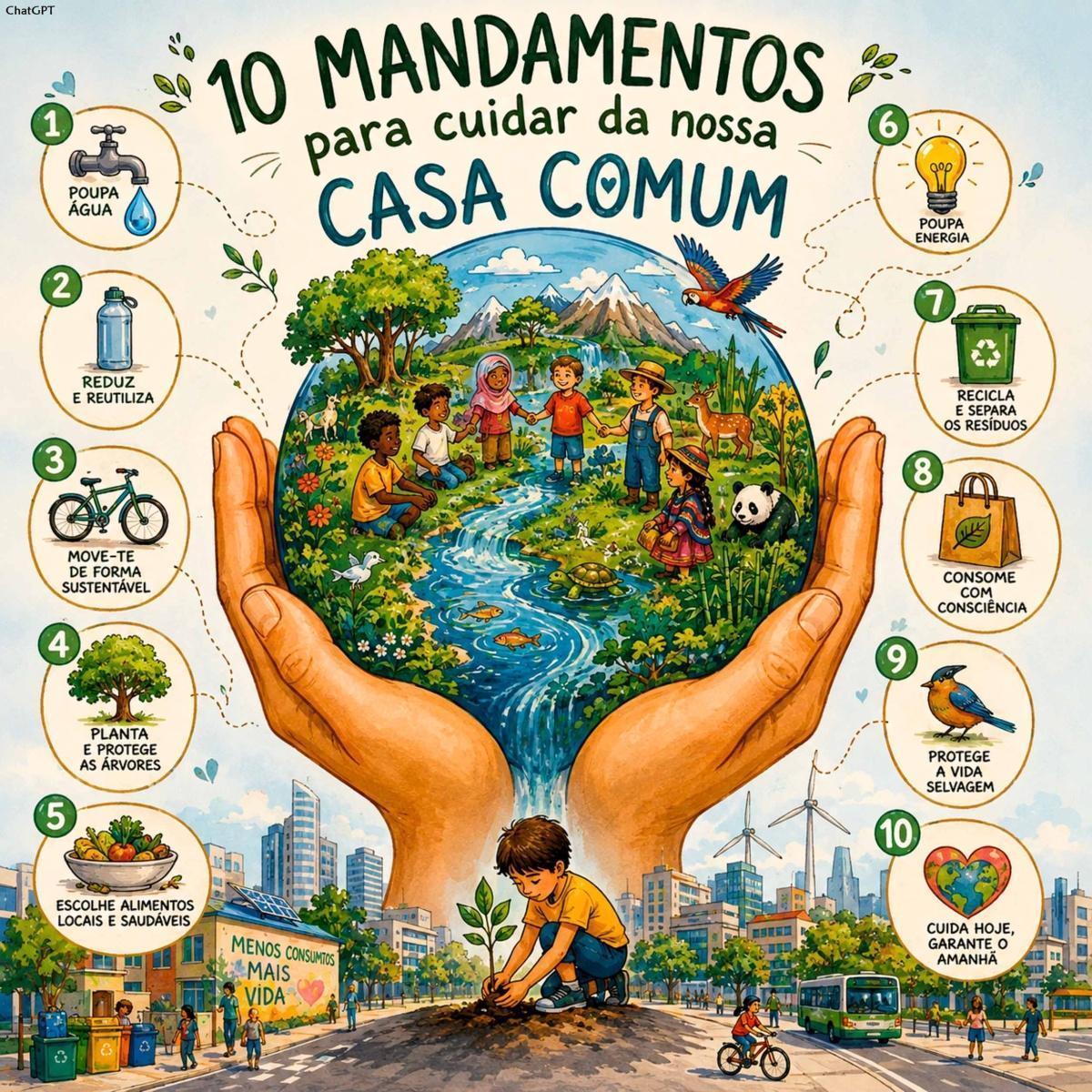 Os 10 Mandamentos do cuidado da casa comum