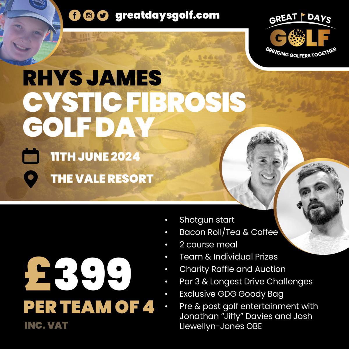 Rhys James Cystic Fibrosis Golf Day