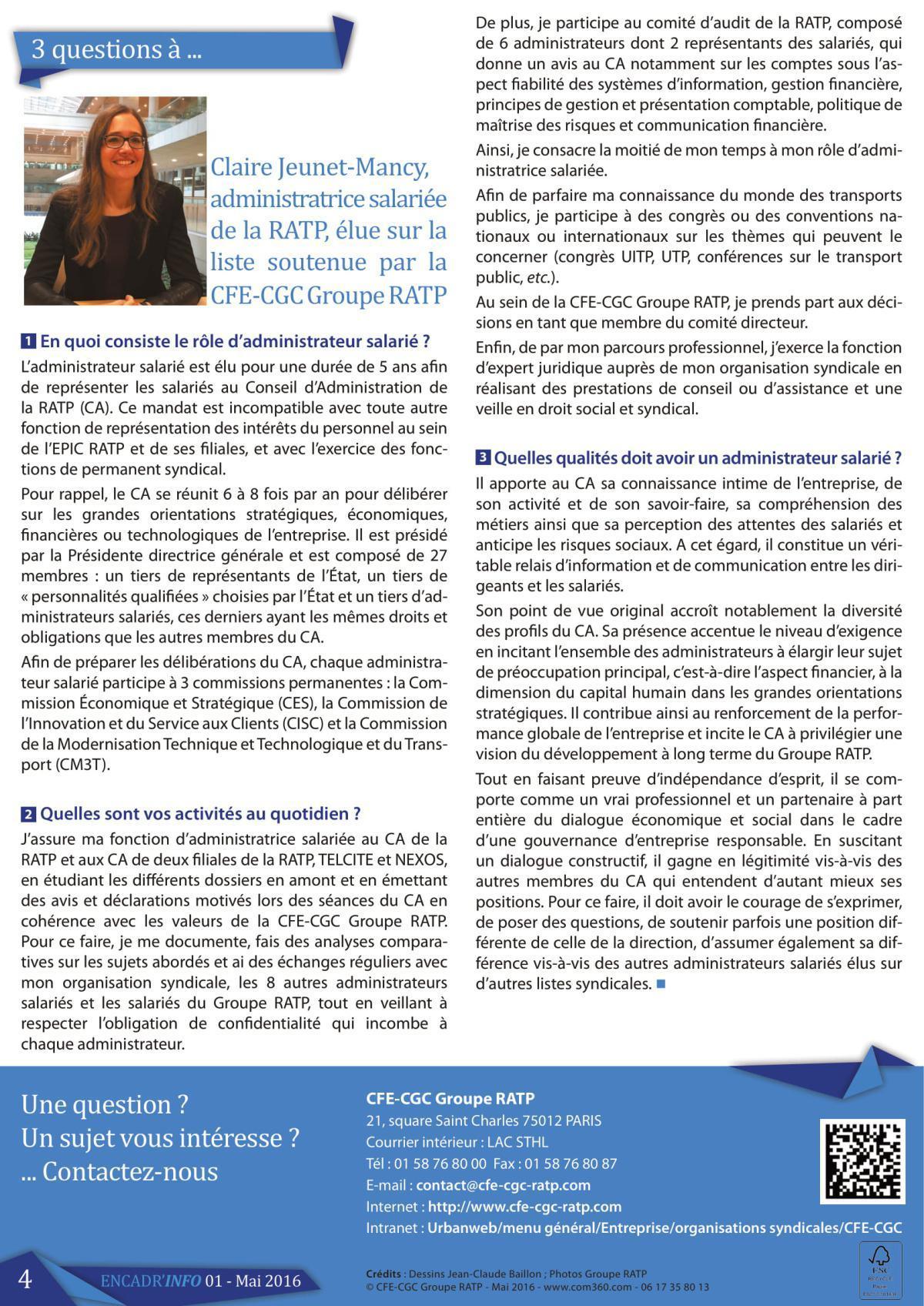 Encadr'INFO n°1