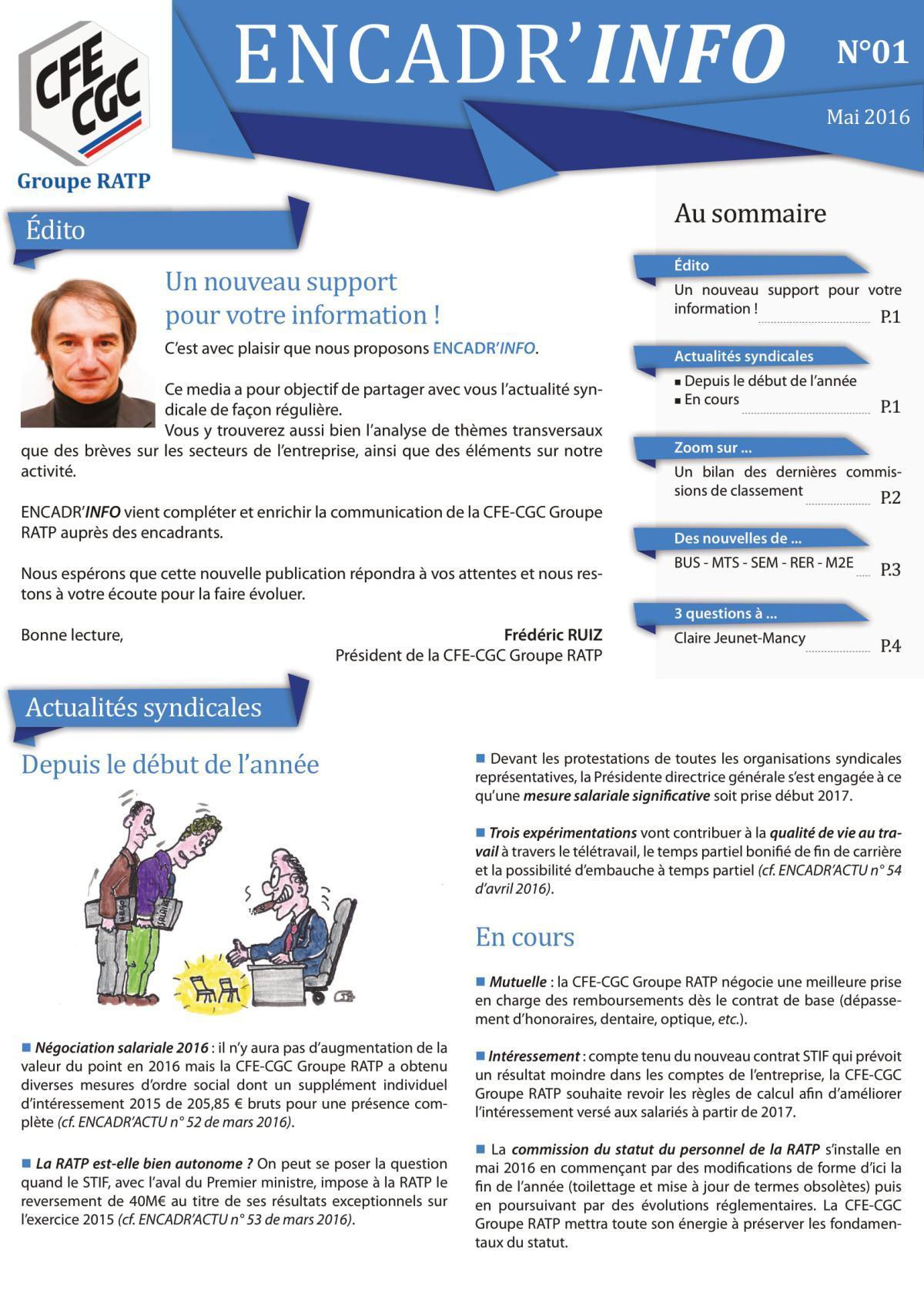 Encadr'INFO n°1