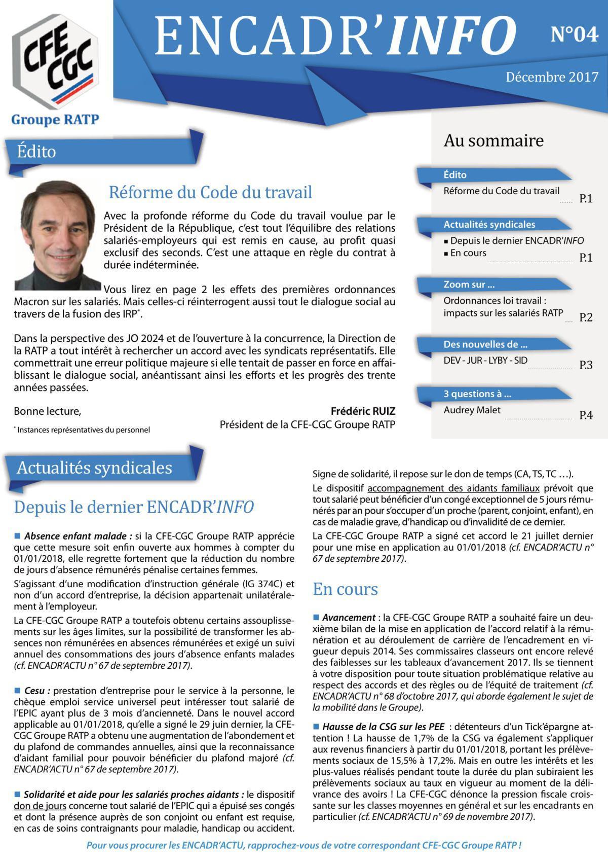 Encadr'INFO n°4