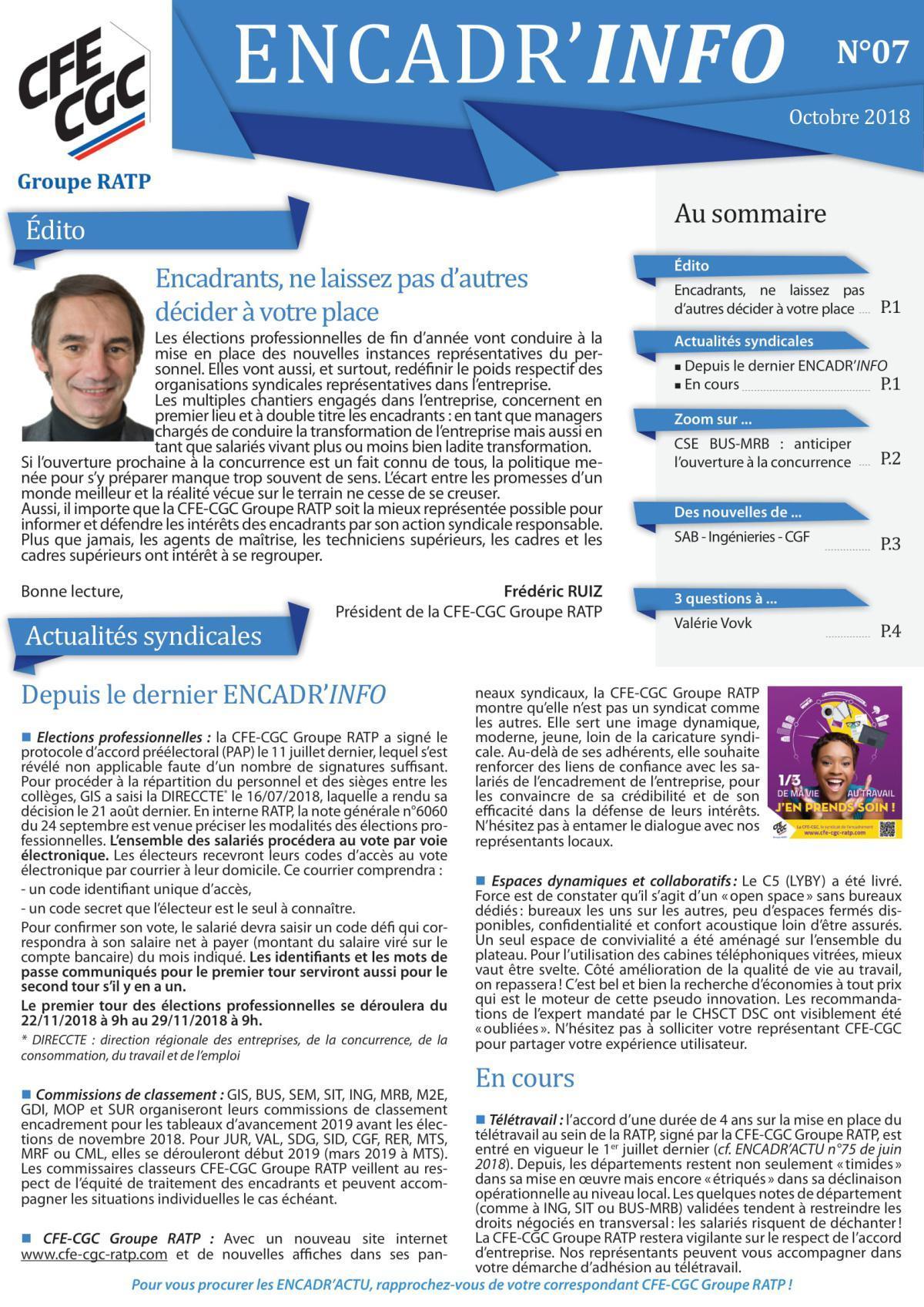 Encadr'INFO n°7
