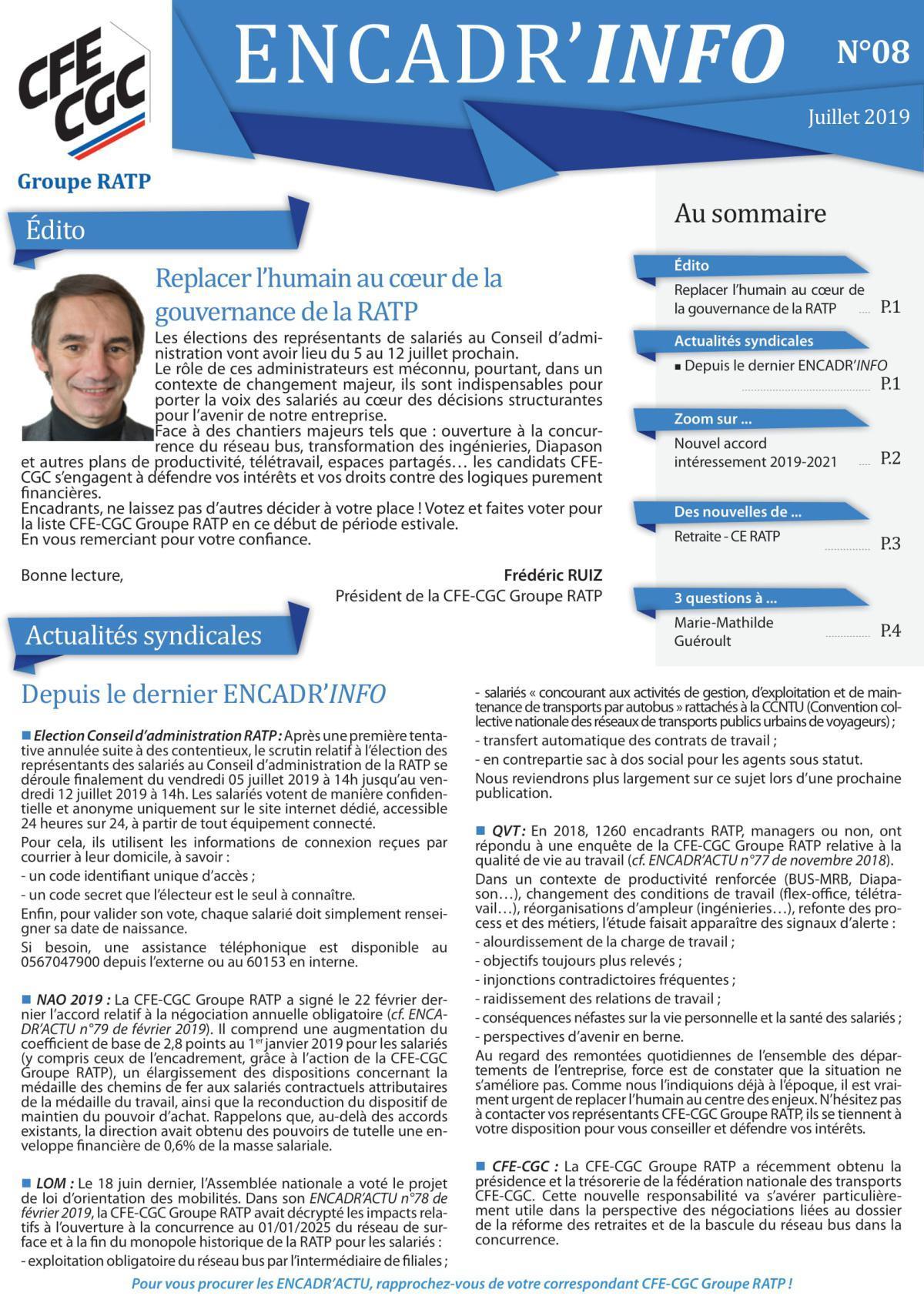 Encadr'INFO n°8