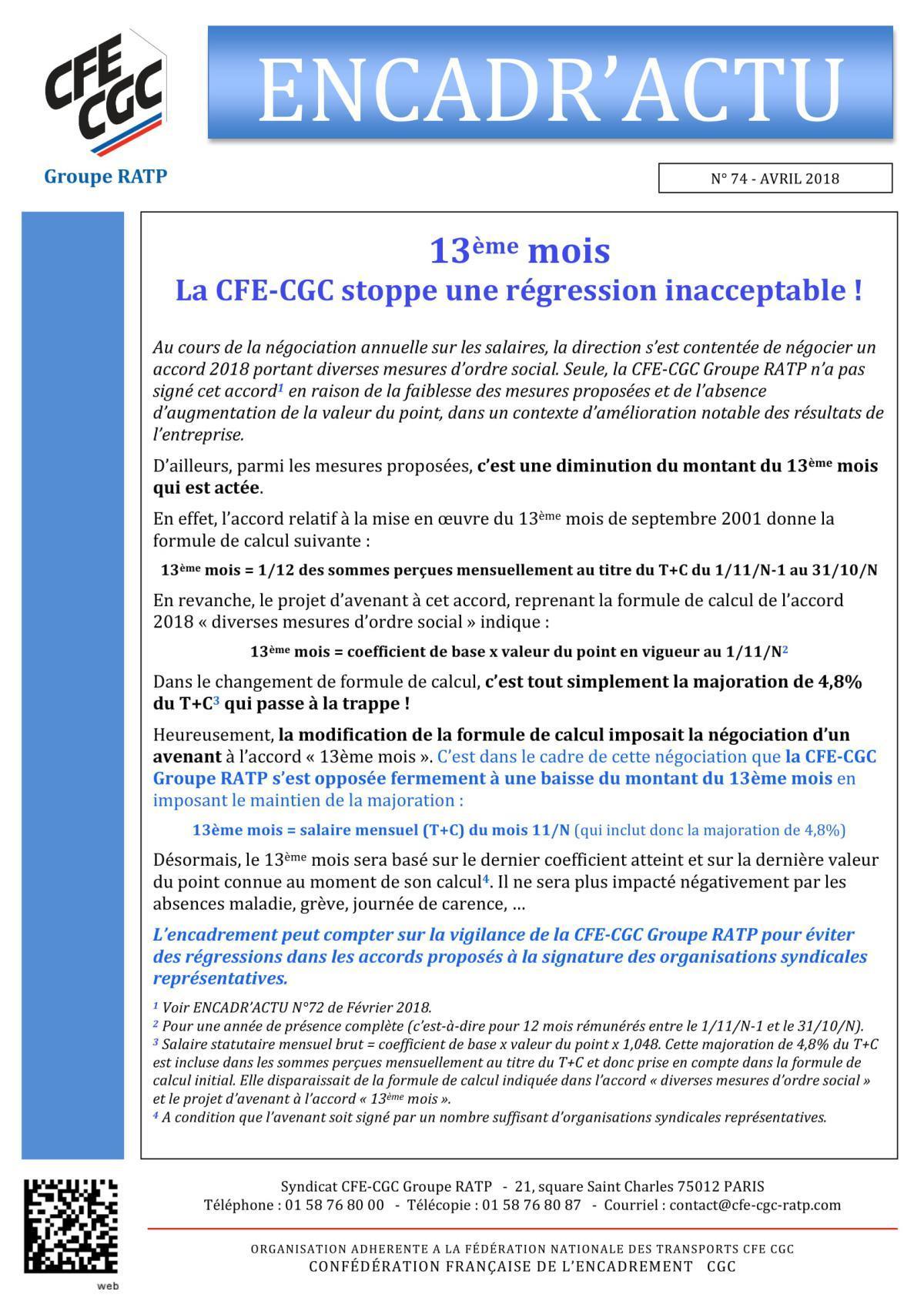 Encadr'ACTU n°74