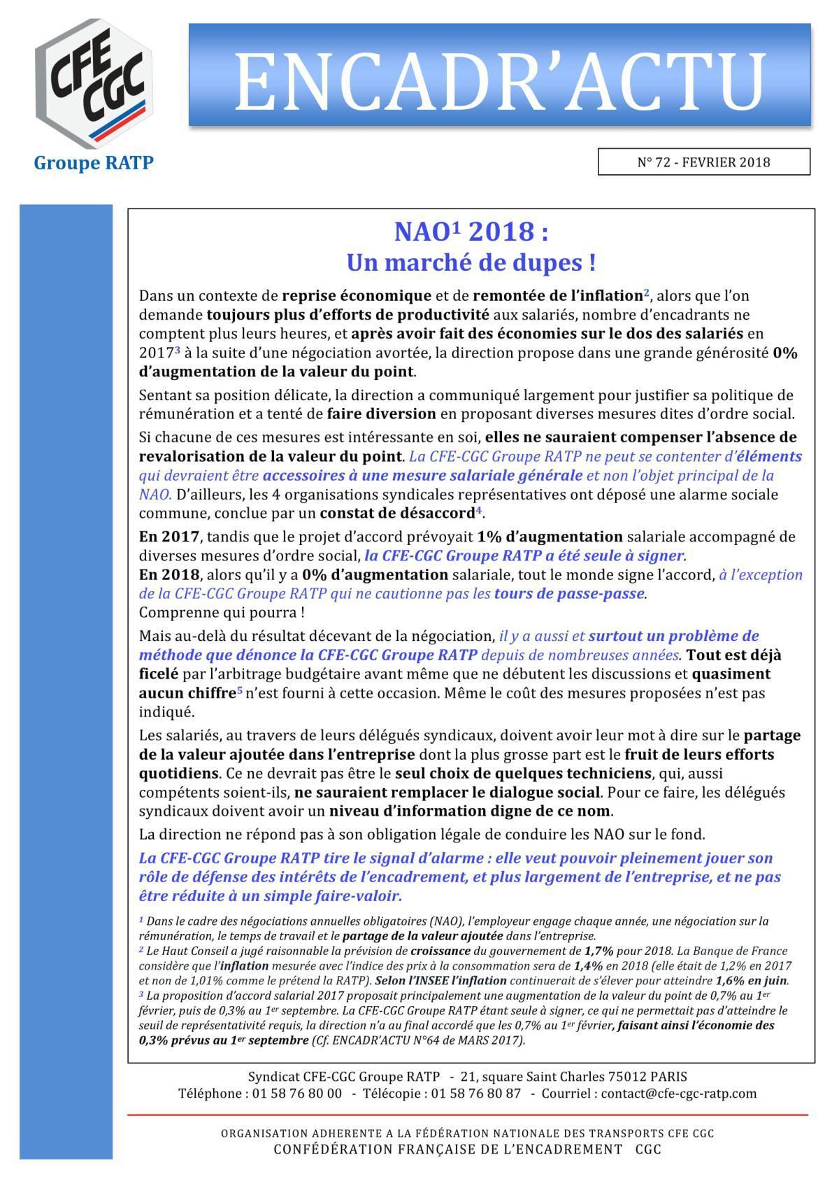 Encadr'ACTU n°72