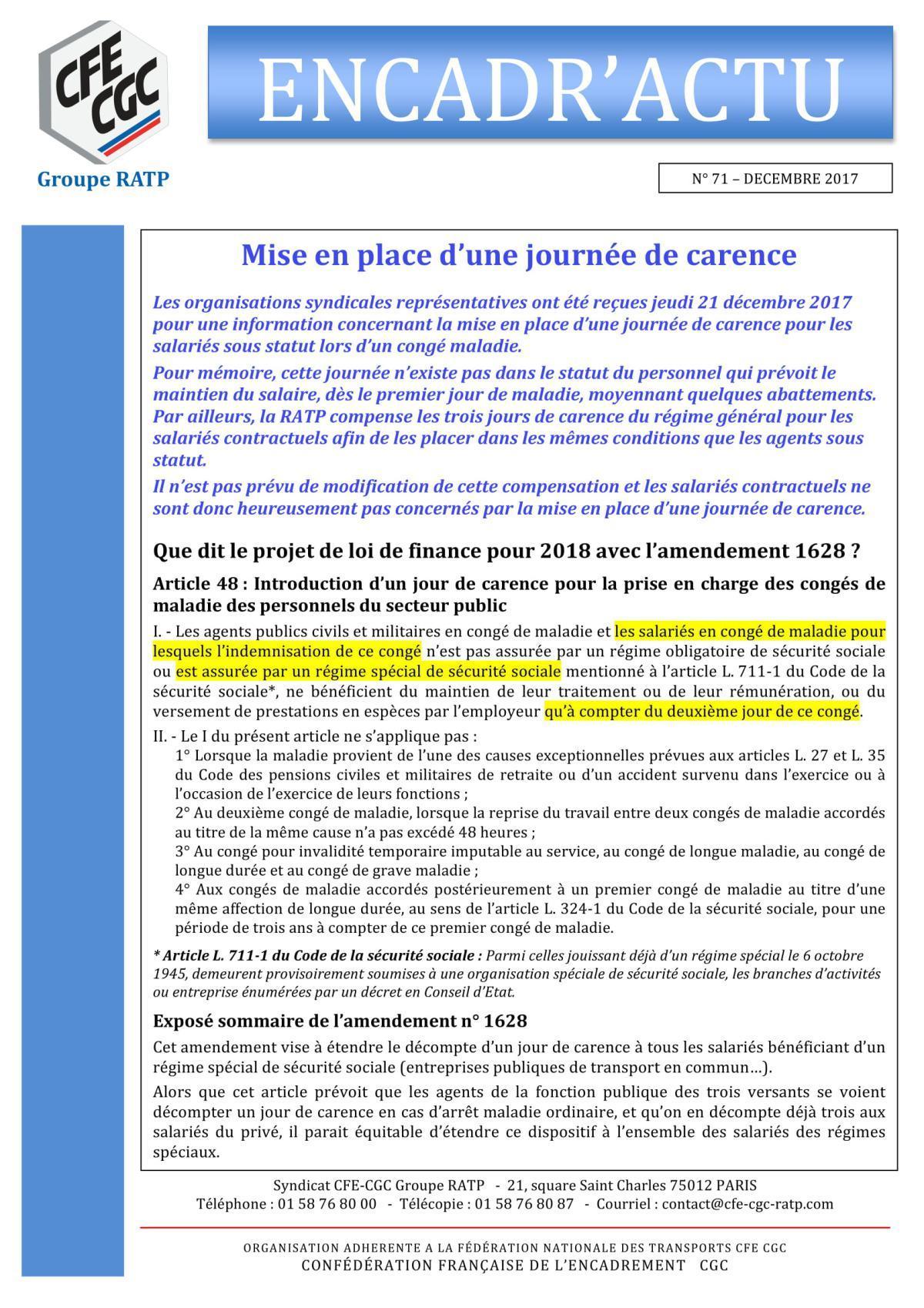 Encadr'ACTU n°71