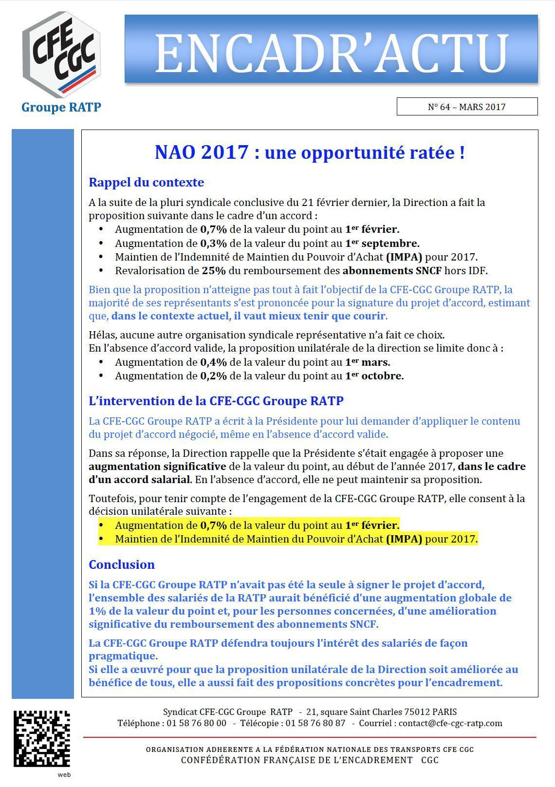 Encadr'ACTU n°64