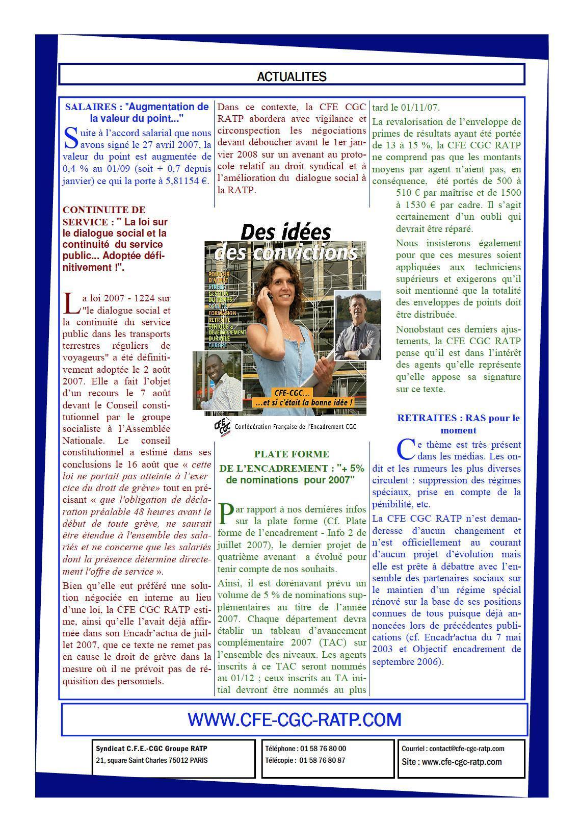 Encadr'ACTU pérennité compétitivité